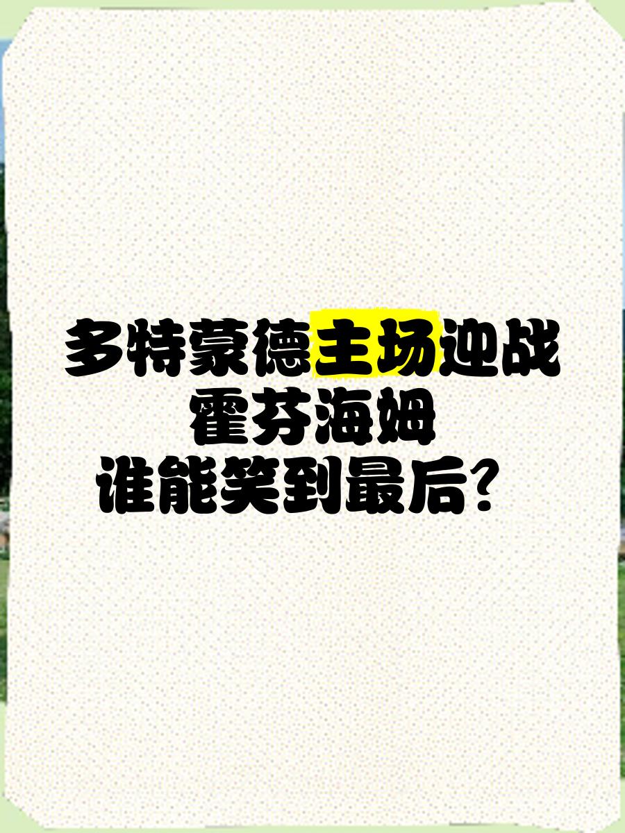模范生之战,霍芬海姆对阵多特蒙德的简单介绍 模范生之战,霍芬海姆对阵多特蒙德的简单介绍